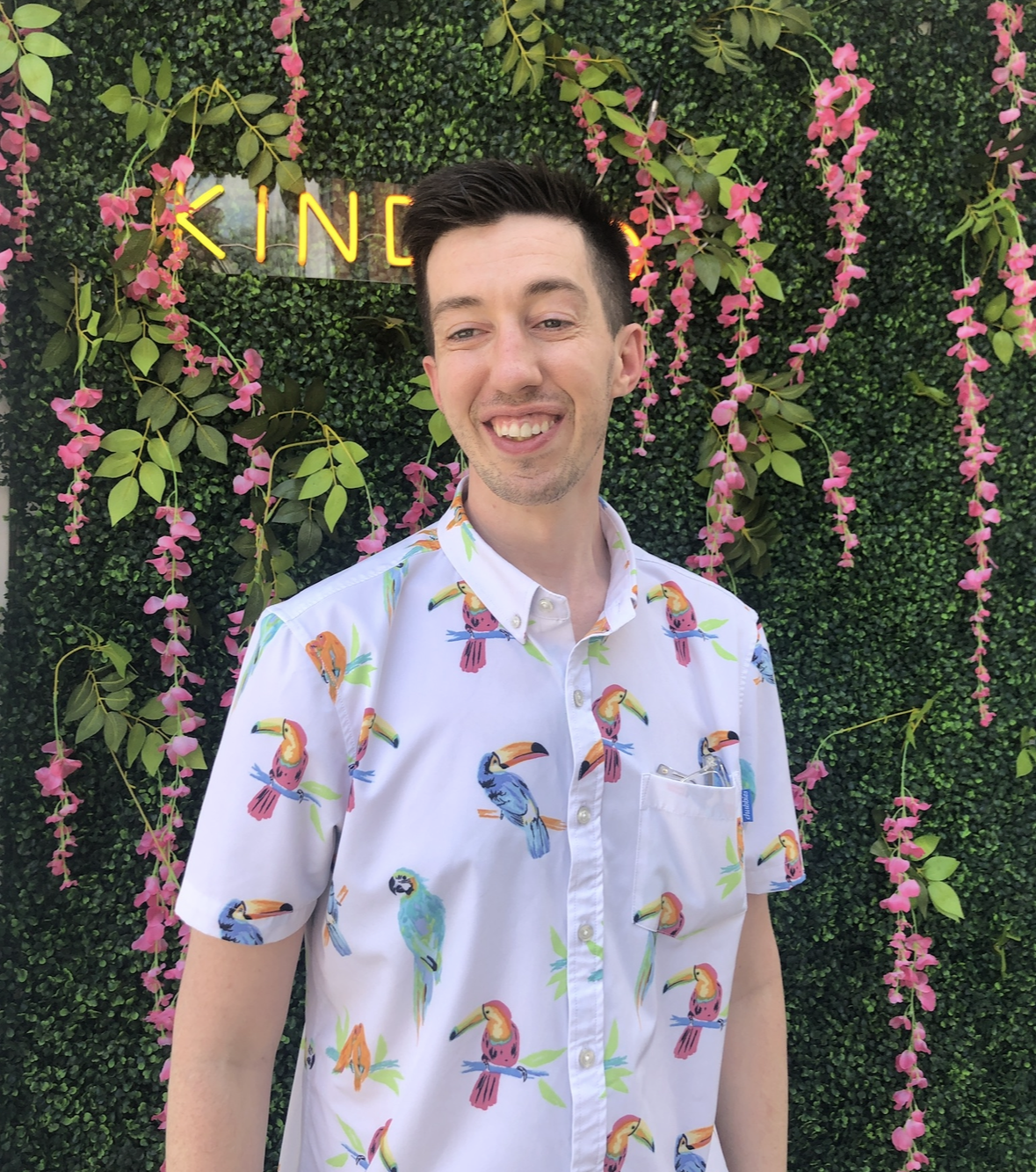 Data Dan — Daniel in his signature toucan shirt